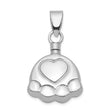 Sterling Silver Claddagh Pendant with Heart and Hands, Irish Celtic Design Jewelry
