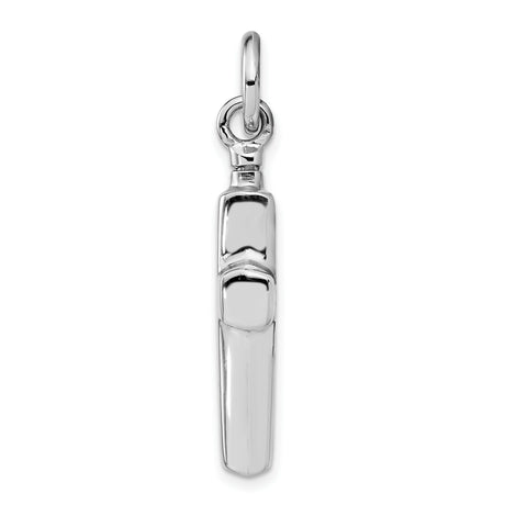 Sterling Silver Cross Pendant, Ash Holder Memorial Charm, Modern Faith Design for Men and Women