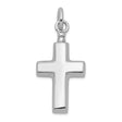 Sterling Silver Cross Pendant, Ash Holder Memorial Charm, Modern Faith Design for Men and Women