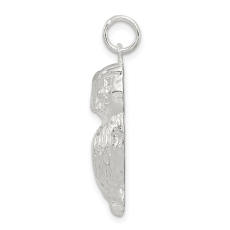 Sterling Silver Owl Pendant, Detailed Animal Totem Design Symbolizing Wisdom and Nature