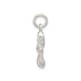 Sterling Silver Snowman Pendant with Raised Arm, Festive Holiday Charm for Women