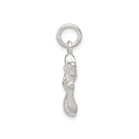 Sterling Silver Snowman Pendant with Raised Arm, Festive Holiday Charm for Women