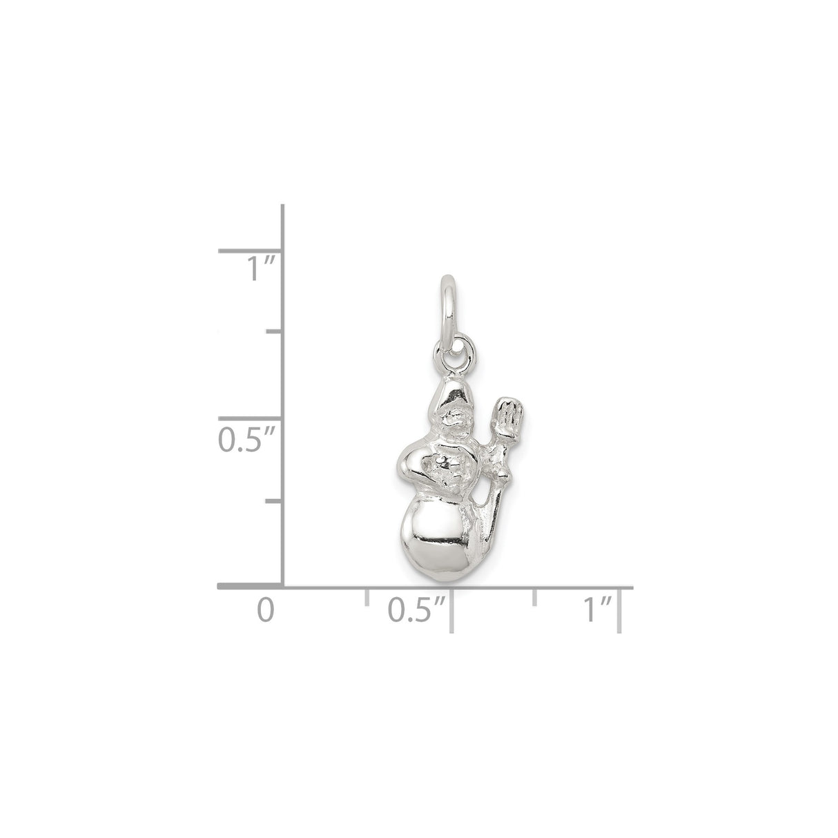 Sterling Silver Snowman Pendant with Raised Arm, Festive Holiday Charm for Women
