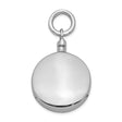 Sterling Silver Round Locket Pendant, High Polish Engravable Memorial Keepsake for Women or Unisex Wear