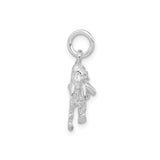 Sterling Silver Angel Pendant Featuring Winged Cherub Playing Horn, Christian Spiritual Jewelry