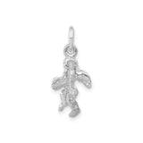 Sterling Silver Angel Pendant Featuring Winged Cherub Playing Horn, Christian Spiritual Jewelry