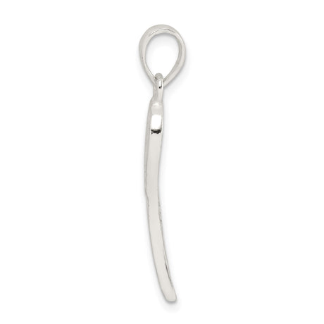 Sterling Silver Angel Wing Pendant with Feather Engraving, Spiritual Christian Remembrance Jewelry
