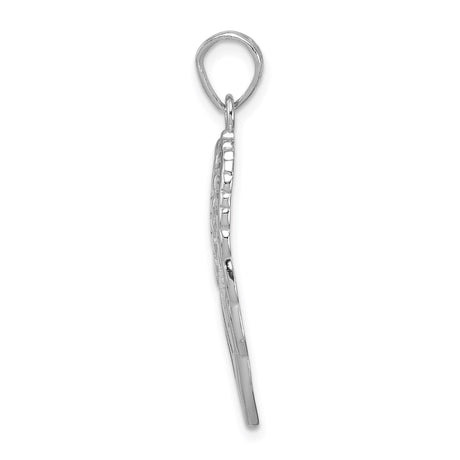 Sterling Silver Angel Wing Pendant with Feather Detail, Symbol of Protection and Guidance