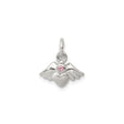Sterling Silver Heart Pendant with Cubic Zirconia, Angel Wing Memorial Jewelry for Women