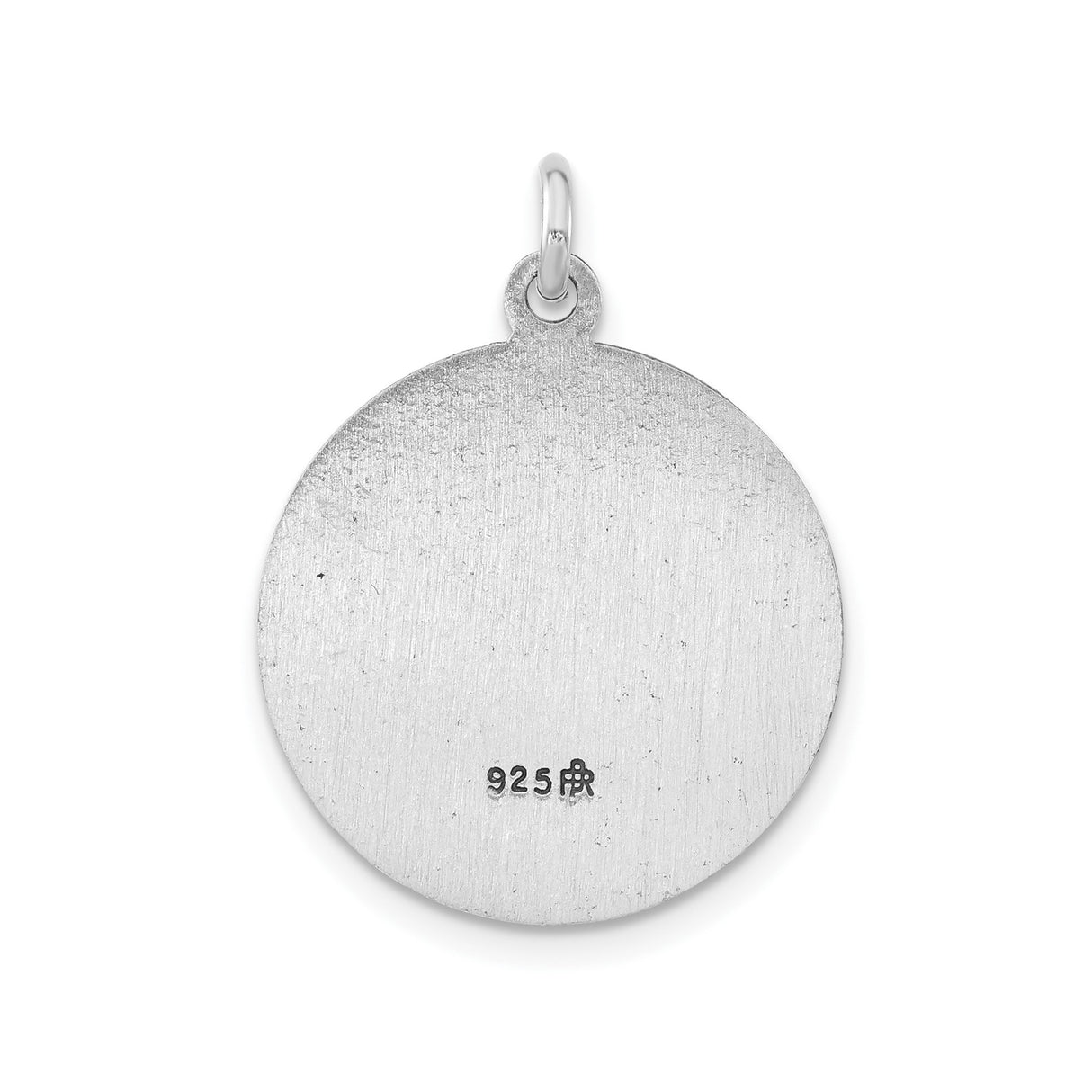 Antiqued and Brushed Papa Francisco Medal Charm Pendant in Real 925 Sterling Silver