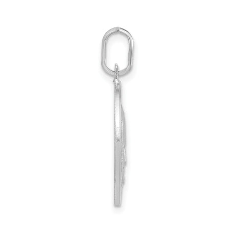 Matte Papa Francesco Medal Charm Pendant in Real 925 Sterling Silver