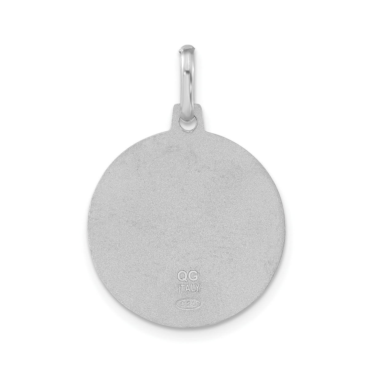 Matte Papa Francesco Medal Charm Pendant in Real 925 Sterling Silver