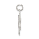 Sterling Silver Snowflake Pendant with Symmetrical Winter Design Charm