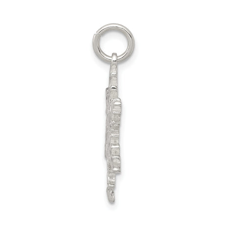 Sterling Silver Snowflake Pendant with Symmetrical Winter Design Charm