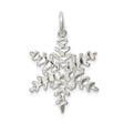 Sterling Silver Snowflake Pendant with Symmetrical Winter Design Charm