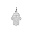 Sterling Silver Hamsa Hand Pendant with Eye of Providence, Evil Eye Amulet Charm