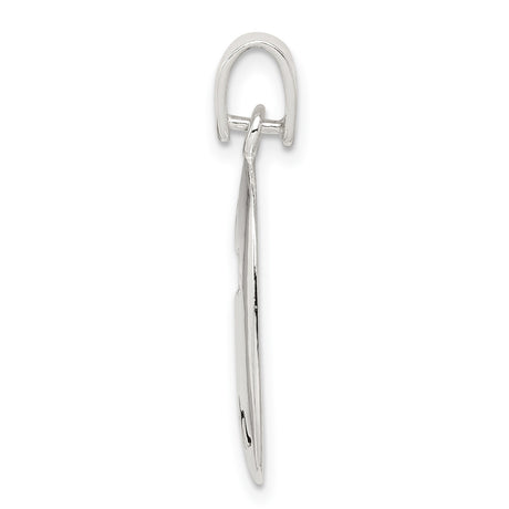 Polished Faith Charm Pendant in Real 925 Sterling Silver