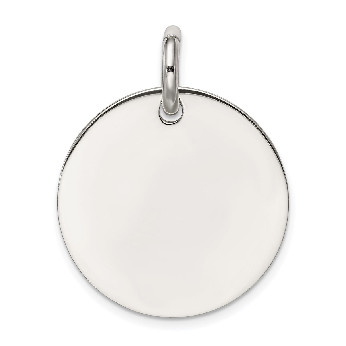 Sterling Silver Faith Love Hope Pendant, Round Disc with Script Engraving, Inspirational Jewelry for Women