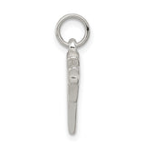 Polished Symbol Of Life Chai Charm Pendant in Real 925 Sterling Silver