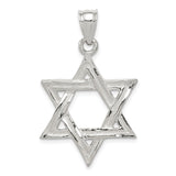 Sterling Silver Star of David Pendant with Interwoven Design, Unisex Judaica Jewelry