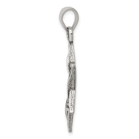 Antiqued Star of David Charm Pendant in Real 925 Sterling Silver