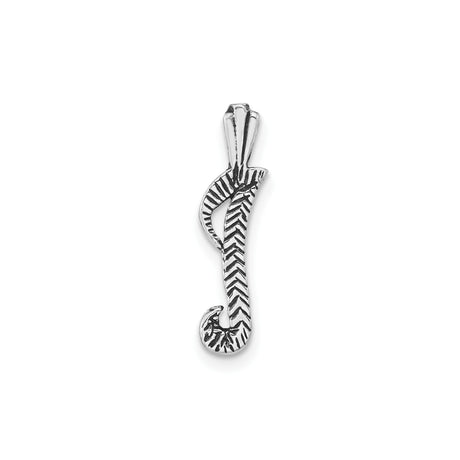Sterling Silver Fish Hook Pendant with Tribal Engraving, Polynesian Talisman for Men
