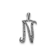 Sterling Silver Hebrew Letter Nun Pendant, Textured Tribal Design, Judaica Charm for Men and Women