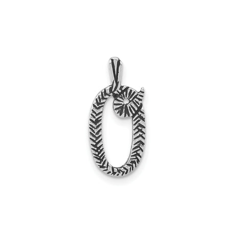 Sterling Silver Pendant with Christian Fish and Textured Chevron Detail