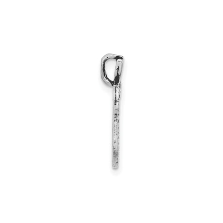 Sterling Silver Pendant with Ram Horn Texture Inspired by Hebrew Shin Symbol, Judaica Jewelry