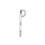 Sterling Silver Initial Pendant with Script Letter A, Textured Alphabet Charm