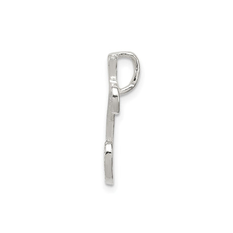 Sterling Silver Initial C Pendant, Script Letter Charm, Personalized Monogram Jewelry for Women