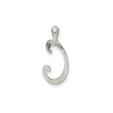 Sterling Silver Initial C Pendant, Script Letter Charm, Personalized Monogram Jewelry for Women