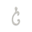 Sterling Silver Initial C Pendant, Script Letter Charm, Personalized Monogram Jewelry for Women