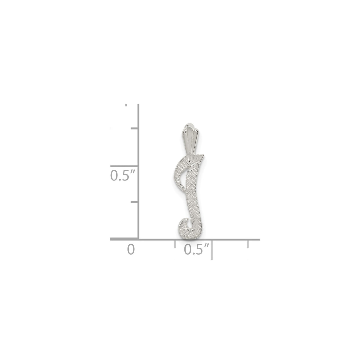 Sterling Silver Fish Hook Pendant with Tribal Polynesian Design for Strength and Good Luck