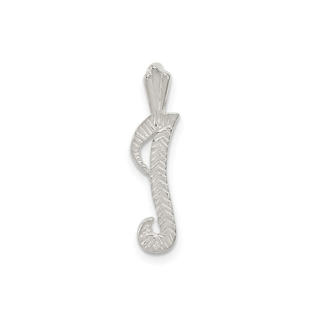 Sterling Silver Fish Hook Pendant with Tribal Polynesian Design for Strength and Good Luck