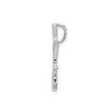 Sterling Silver Letter J Pendant with Textured Design, Personalized Script Initial Charm for Women
