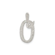 Sterling Silver Number 9 Pendant with Polished and Textured Finish, Numerology-Inspired Charm