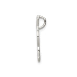Sterling Silver Pendant with Cursive Letter R, Script Initial Charm for Women and Unisex Wear