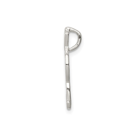 Sterling Silver Pendant with Cursive Letter R, Script Initial Charm for Women and Unisex Wear