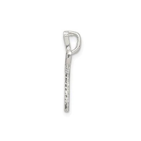 Sterling Silver Hebrew Letter Shin Pendant, Judaica Charm for Divine Protection