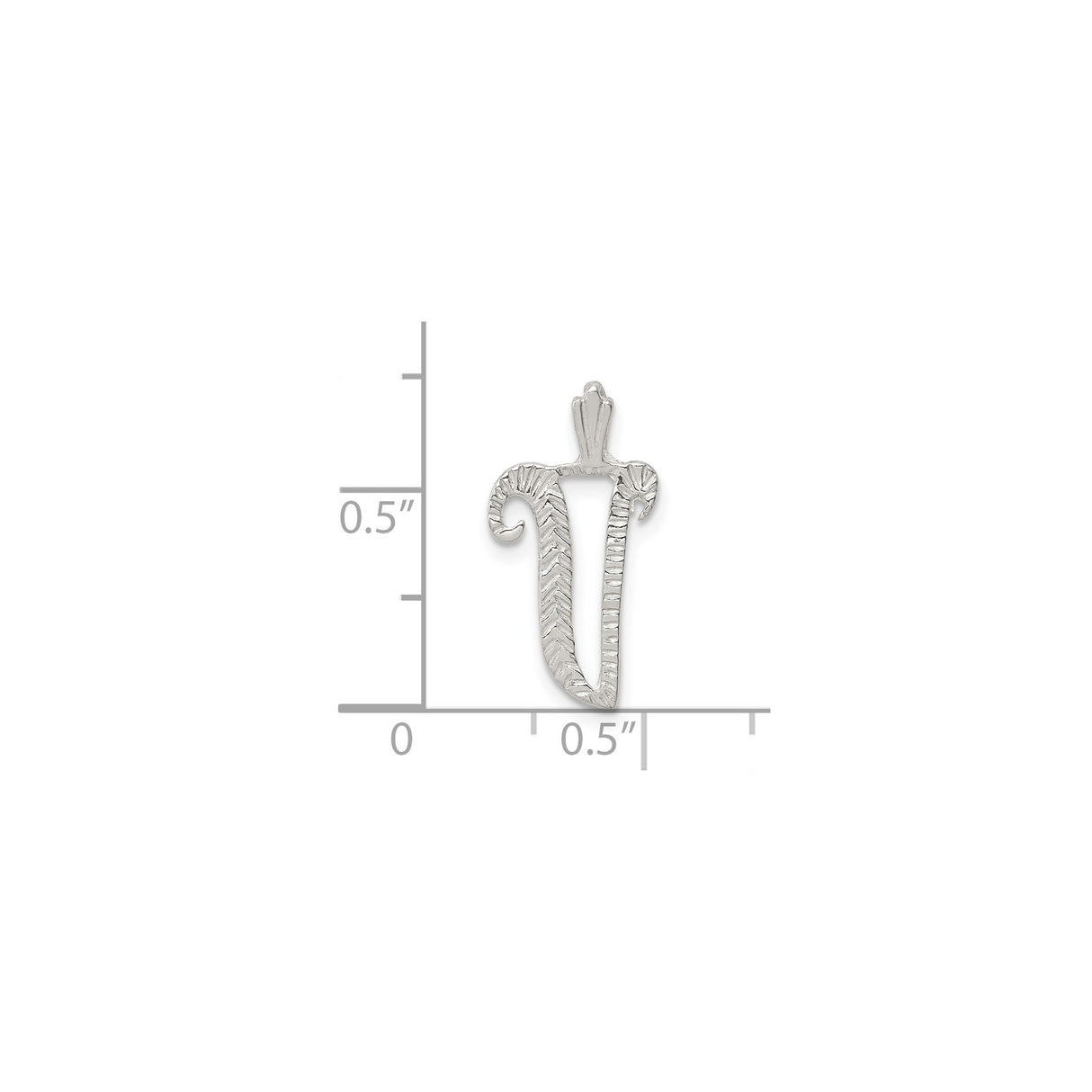 Sterling Silver Hebrew Letter Shin Pendant, Judaica Charm for Divine Protection