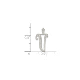 Sterling Silver Hebrew Letter Shin Pendant, Judaica Charm for Divine Protection