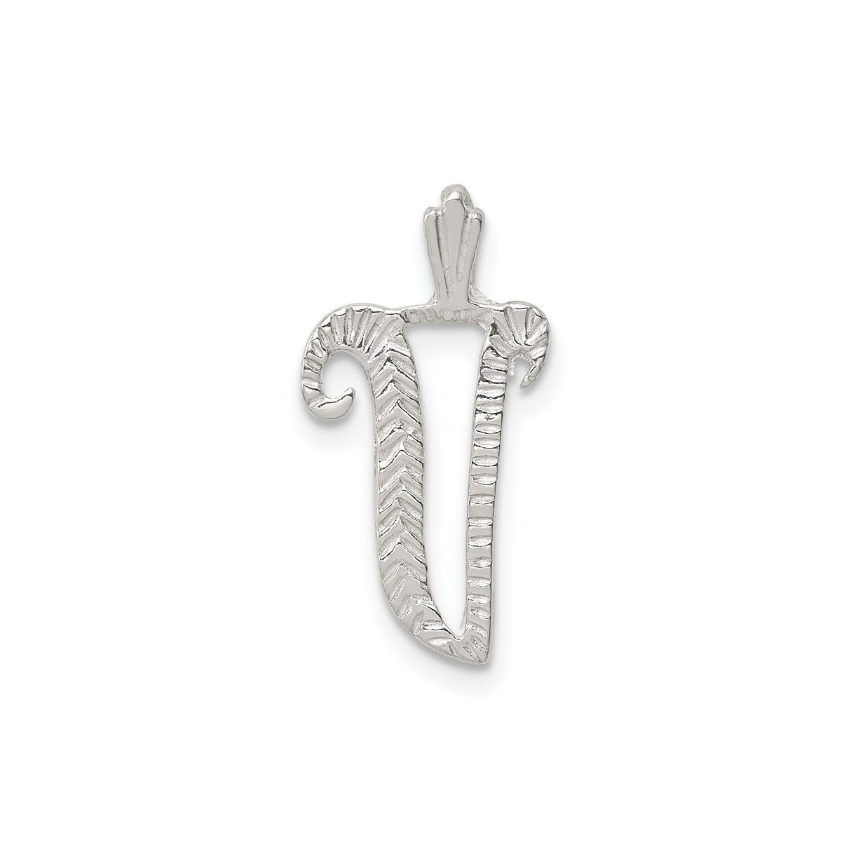 Sterling Silver Hebrew Letter Shin Pendant, Judaica Charm for Divine Protection