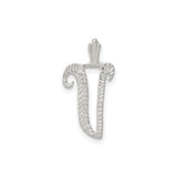 Sterling Silver Hebrew Letter Shin Pendant, Judaica Charm for Divine Protection