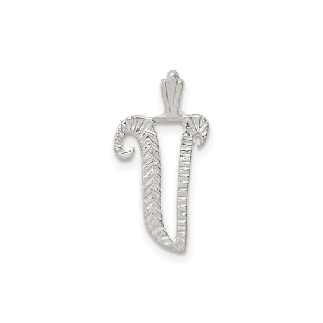 Sterling Silver Hebrew Letter Shin Pendant, Judaica Charm for Divine Protection