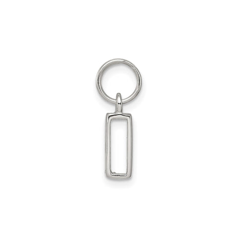 Sterling Silver Bar Pendant with Polished Engravable Surface, Minimalist Unisex Jewelry