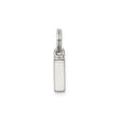Sterling Silver Bar Pendant with Polished Engravable Surface, Minimalist Unisex Jewelry