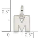 M Charm Pendant in Real 925 Sterling Silver