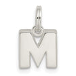 M Charm Pendant in Real 925 Sterling Silver