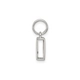 Sterling Silver Initial N Pendant, Block Style Letter Charm for Women and Men